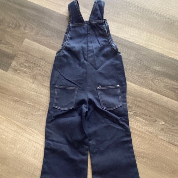 VTG 1970s Childs Blue Denim Overalls Sz 7 8 - Picture 5 of 6